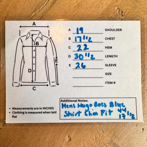 Hugo Boss Tailored Slim Fit Cotton Long Sleeve Button Down Shirt Blue - Picture 8 of 8